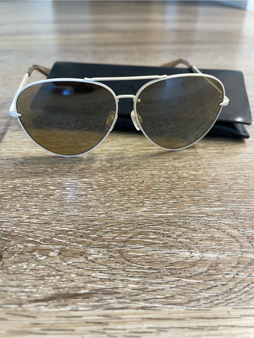 rag & bone Women's Aviator Sunglasses - Gold Frame with Brown Gradient Lenses